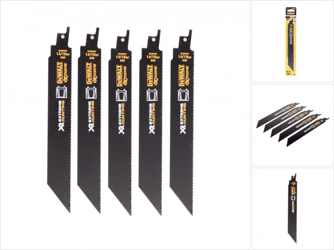 DeWalt DT99552-QZ Reciprozaagbladen 203mm 14/18TPI - 5 Stuks