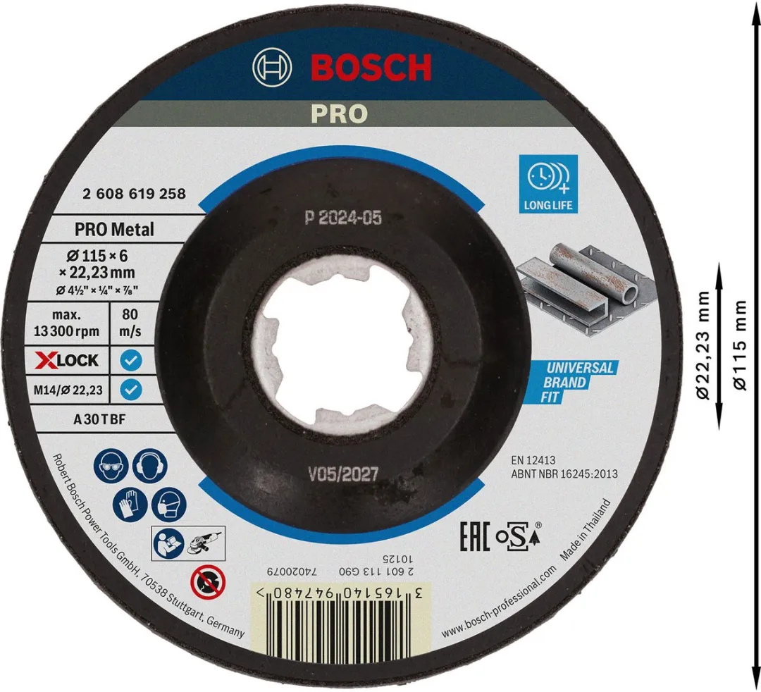 Bosch Professional 2608619258 Afbraamschijf 115mm - 22.23mm