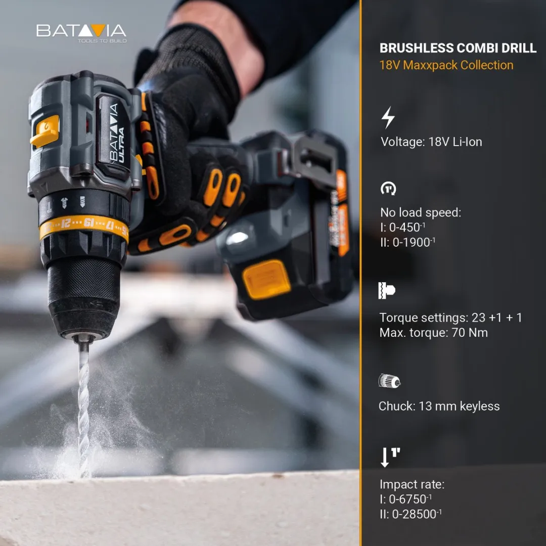Batavia 7065247 Accu Klopboormachine 18V - 70 Nm
