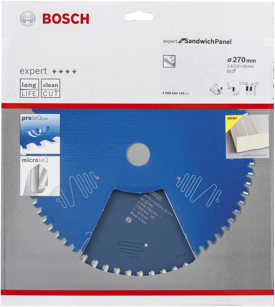 Bosch CIRKZB EXPERT SNDWPANL270X30X2.4/2X60 Zaagblad - 270mm - 60 Tanden - Aluminium - afbeelding 6 van 6