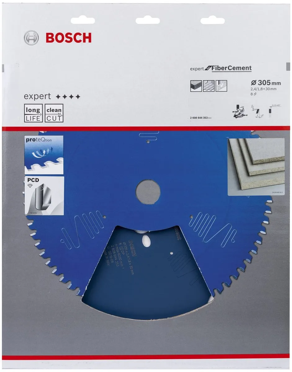 Bosch Blad Expert Fiber Cement 305mm - 8 Tanden - afbeelding 4 van 5