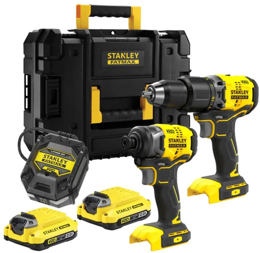 Stanley FatMax V20 SFMCK461D2S Comboset - Boorhamer & Slagmoersleutel - 18V 2x2.0Ah