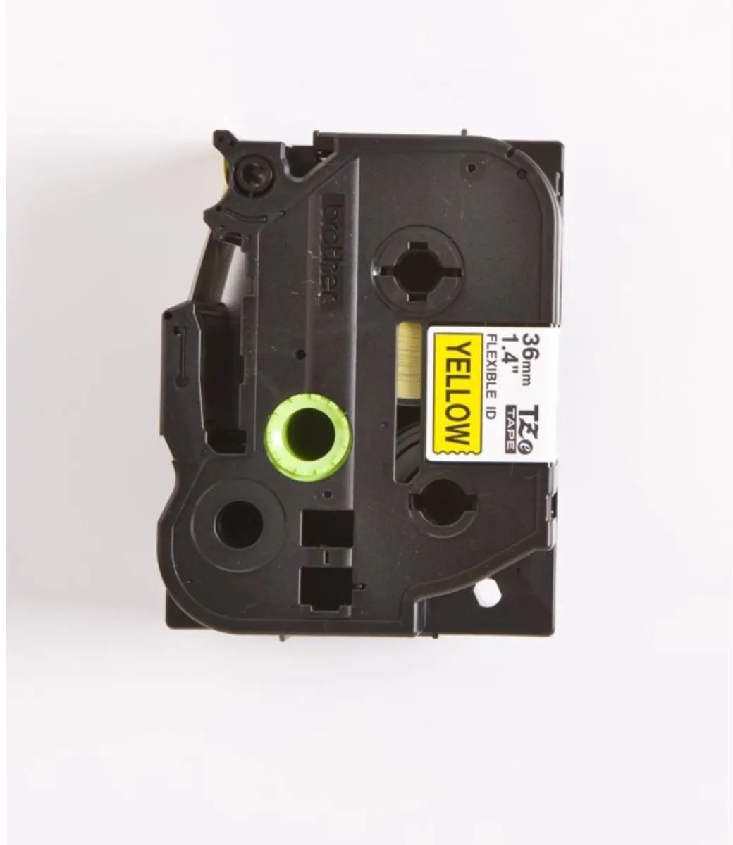 Brother TZe TZEFX661 Labeltape - Geel/Zwart 36mm 8m