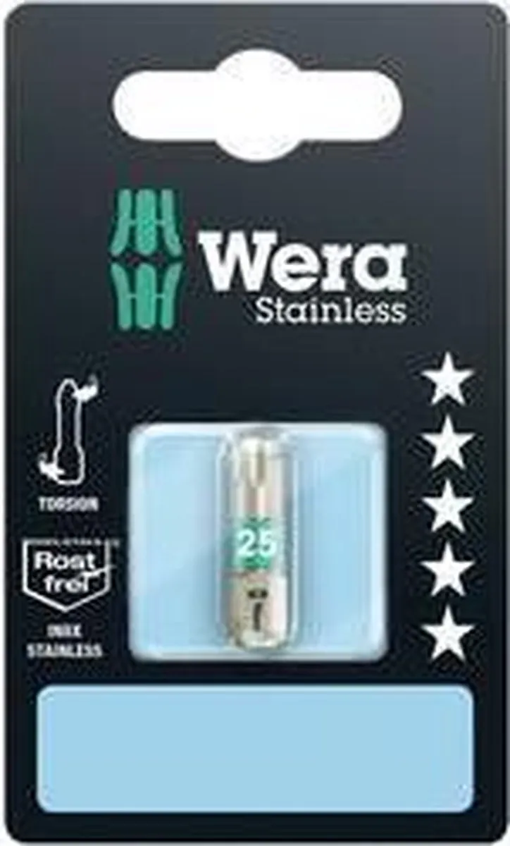 Wera 3867/1TSSB Torx TX10 Schroefbit - RVS - 25mm
