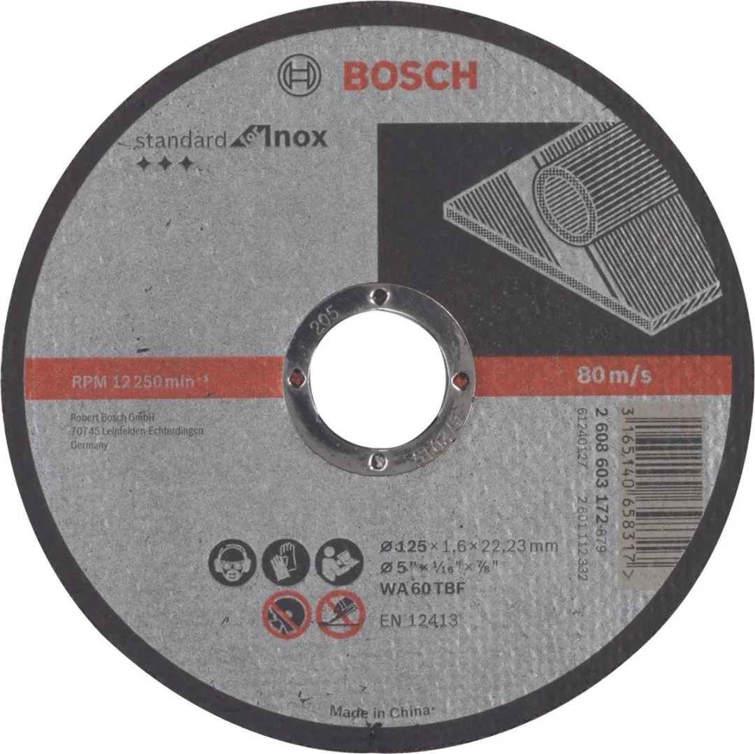Bosch Professional Doorslijpschijf Inox WA 60 T BF 125mm