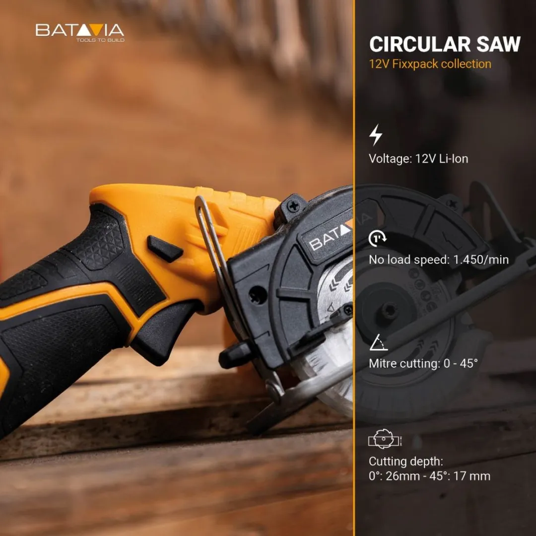 Batavia Fixxpack 12V Cirkelzaag 85mm - Excl. Accu/Oplader