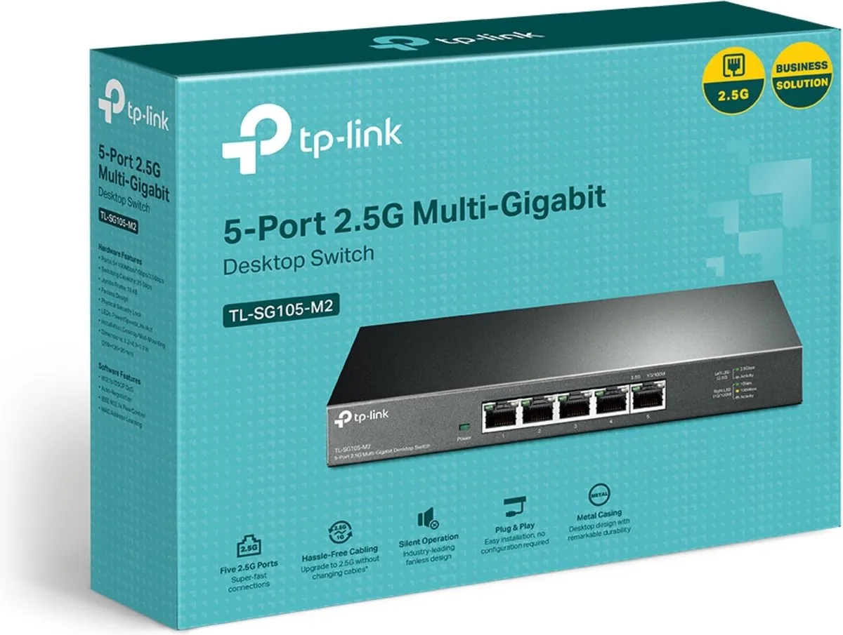 TP-Link TL-SG105-M2 5-Poorts Switch - Zwart - afbeelding 6 van 6
