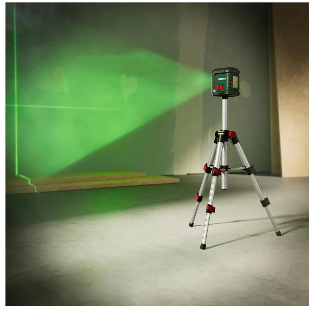 PARKSIDE Kruislijnlaser 4V - Groene laser - Met statief - 40m bereik