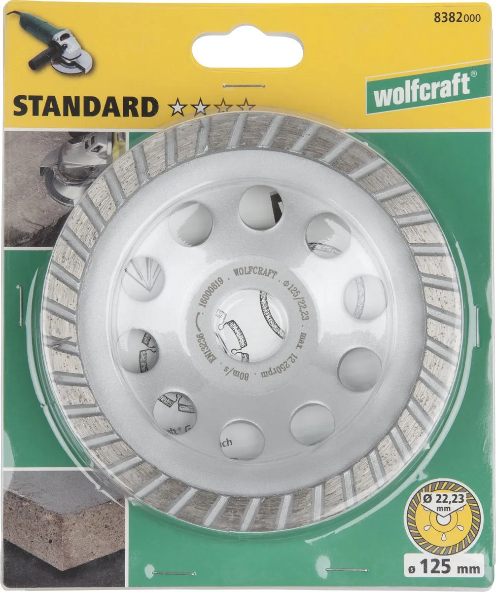 Wolfcraft Diamant Schuurkop Ø125mm Komschijf 8382000
