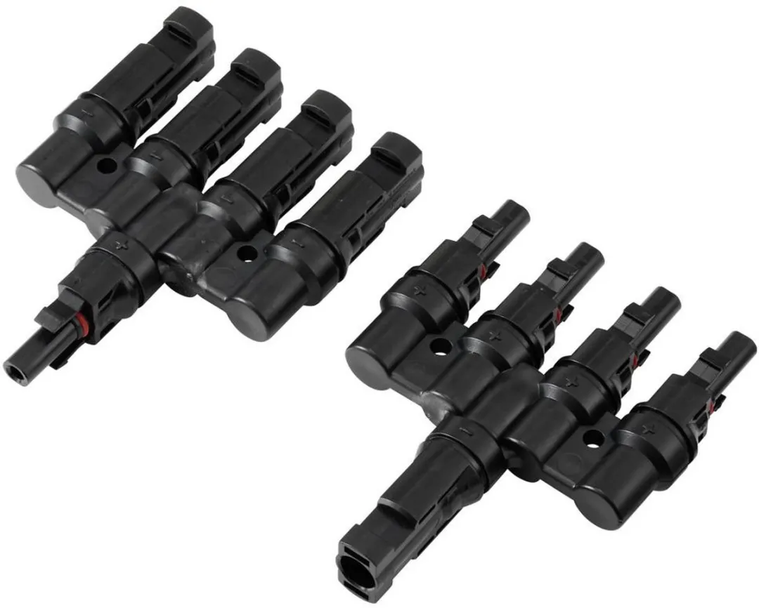 Tru Components TC-13805800 PV-aftakset - 4-voudig - Zwart