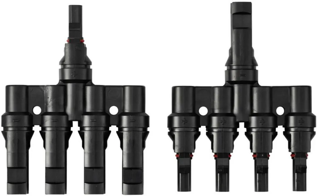 Tru Components TC-13805800 PV-aftakset - 4-voudig - Zwart