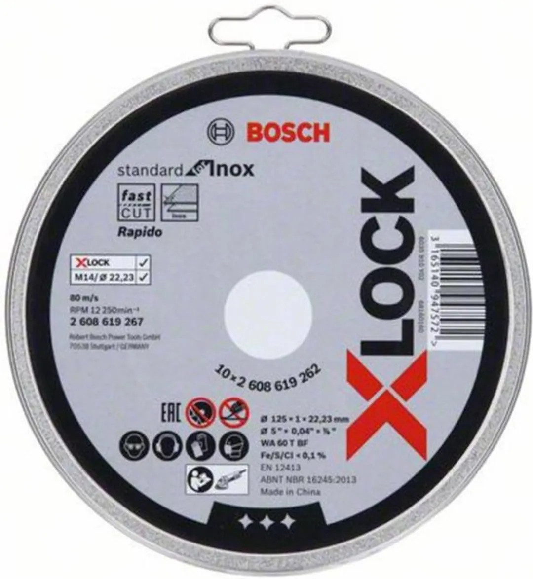 Bosch Professional Xlock Doorslijpschijf Inox 125mm - Metaal