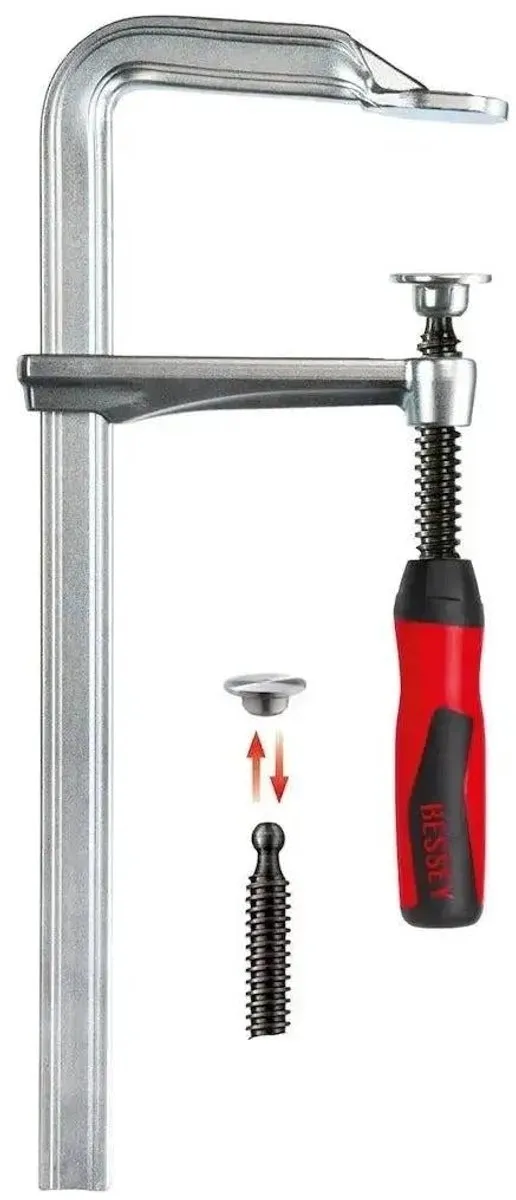 Bessey Lijmtang GZ16-2K - 160/80mm - Zwart/Rood/Roestvrijstaal