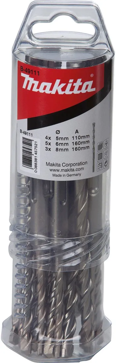 Makita SDS-Plus B-49111 Boren Set 12 Stuks