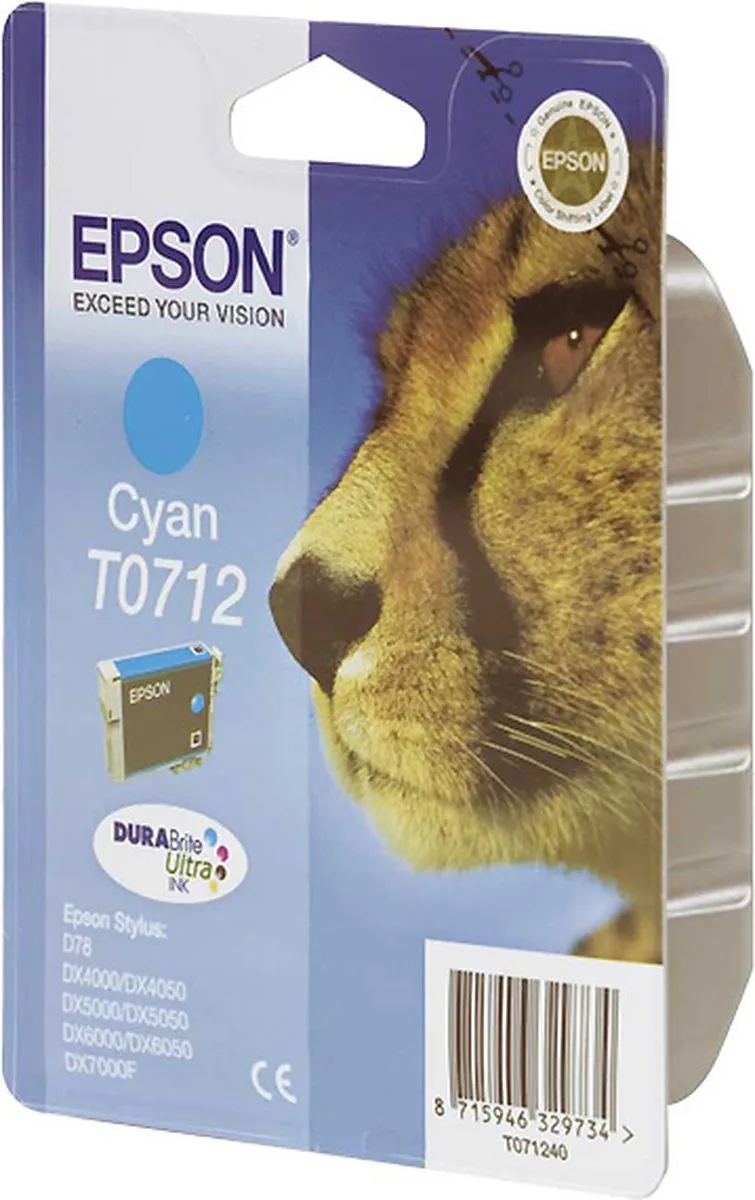 Epson T0712 Cyaan Inktcartridge - 5,5ml