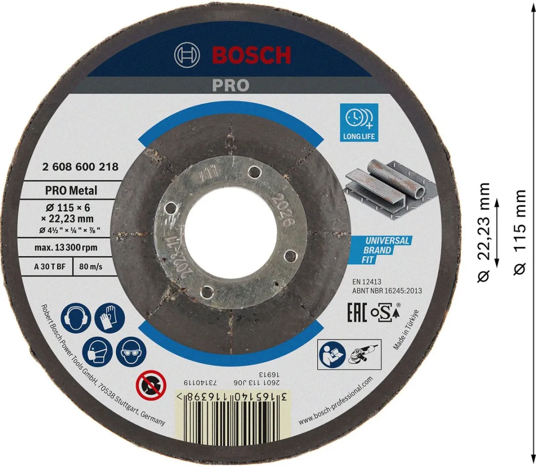 Bosch Expert for Metal A 30 T BF Afbraamschijf 115mm - 22,23mm
