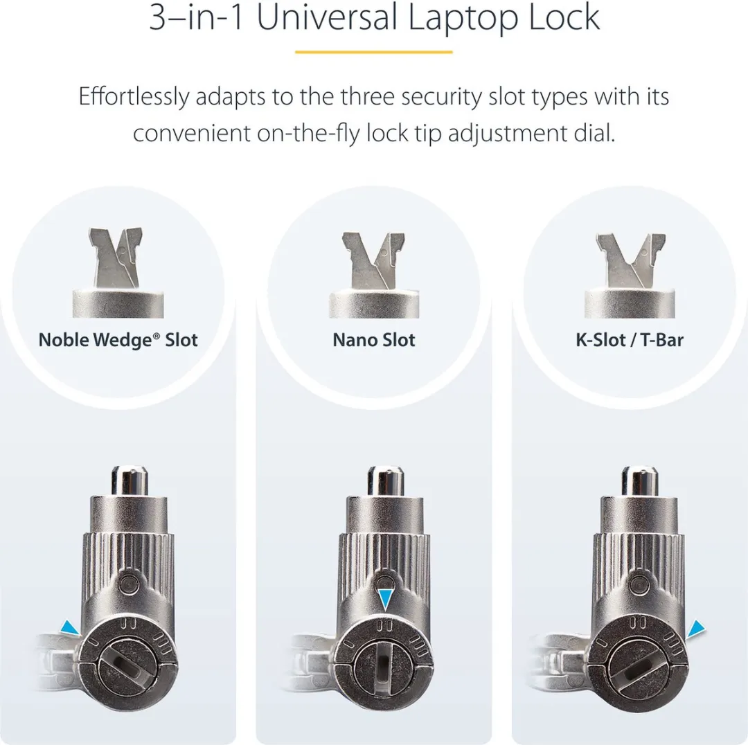 Startech UNIVKA25-LAPTOP-LOCK Beveiligingscamera - Zwart