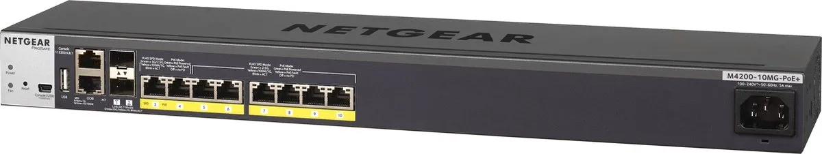 Netgear M4200 10MG PoE+ Netwerkswitch - 10 PoE-poorten 240W
