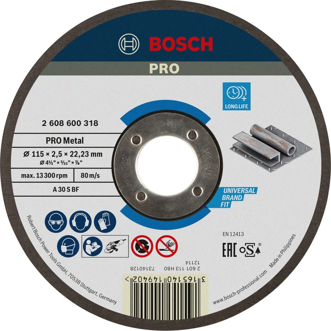 Bosch Expert for Metal A 30 S BF Doorslijpschijf 115mm