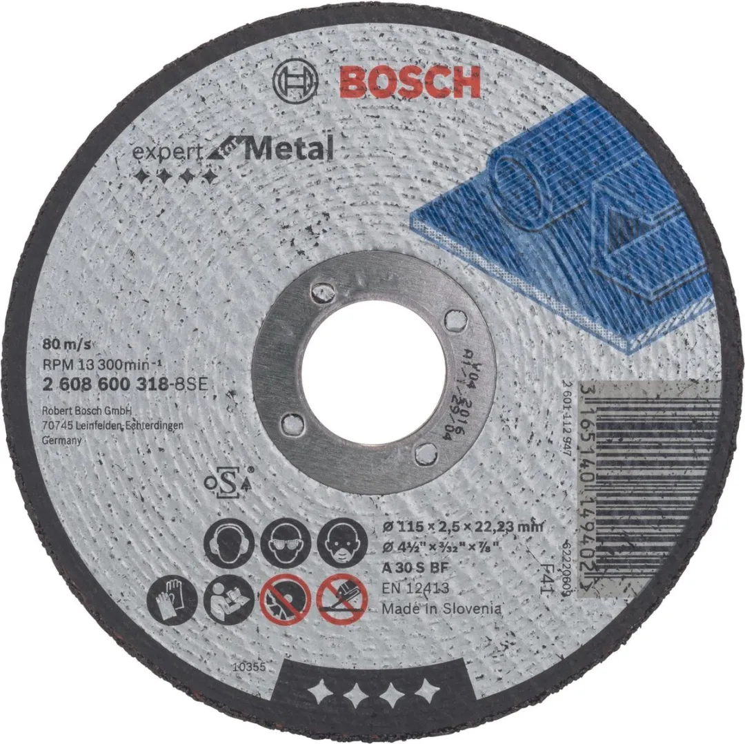 Bosch Expert for Metal A 30 S BF Doorslijpschijf 115mm - Metaal - afbeelding 6 van 6