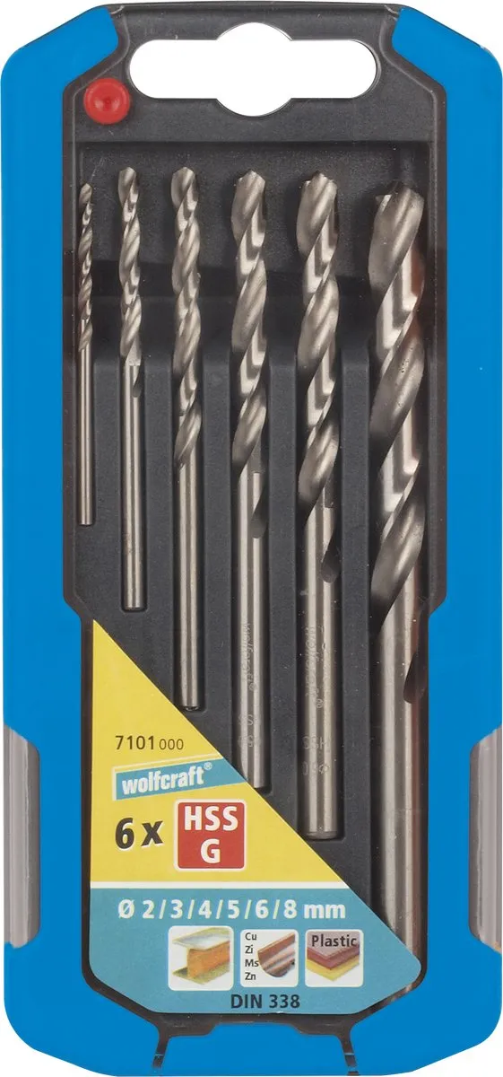 Wolfcraft Metaalboorset 7101000 - 6-delig Ø 2-8mm