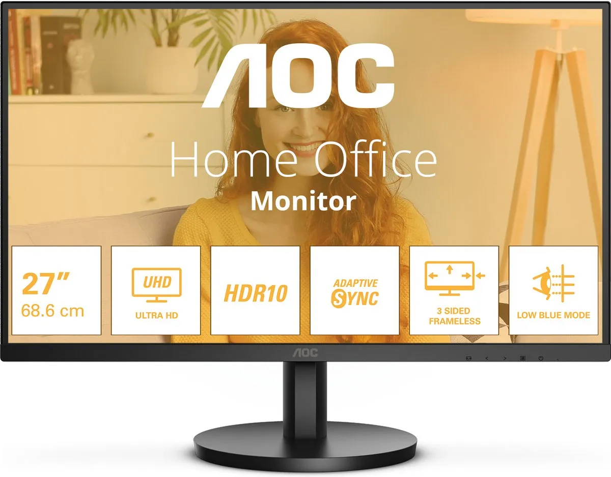 AOC B3 U27B3M 27 inch Ultra HD Monitor - afbeelding 6 van 6