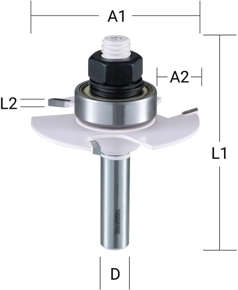 Makita D-48991 Sleuvenfrees met druklager
