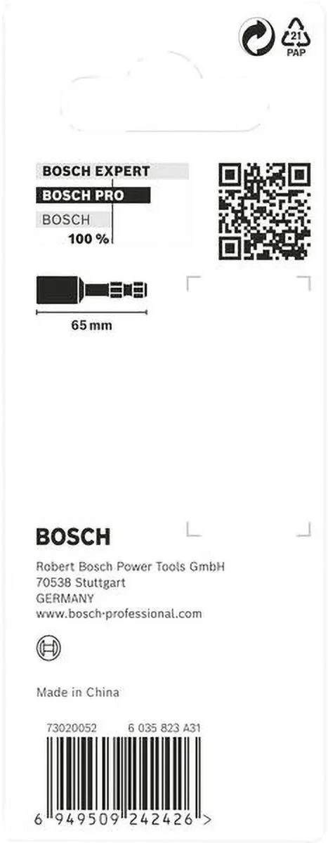 Bosch Professional Moeraanzetter 11mm x 65mm - Zwart