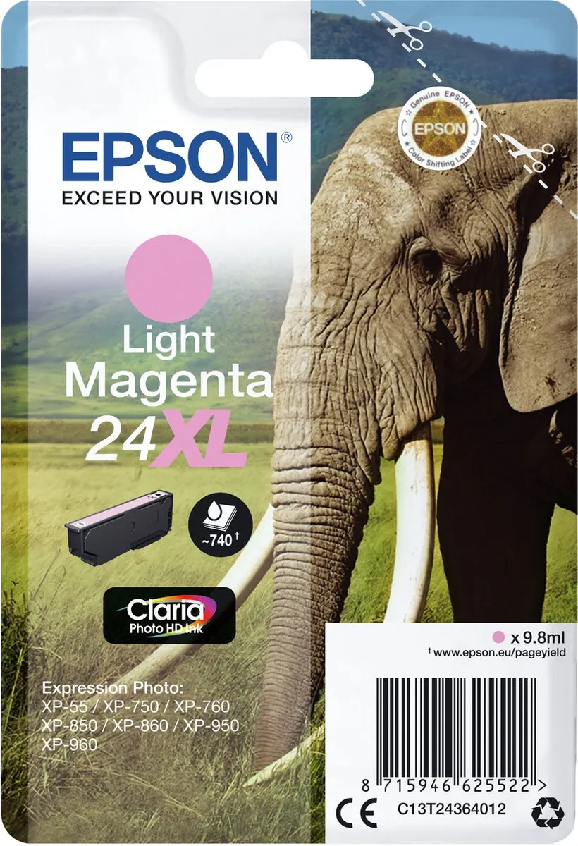 Epson 24XL Licht Magenta C13T24364010 - 9.8ml