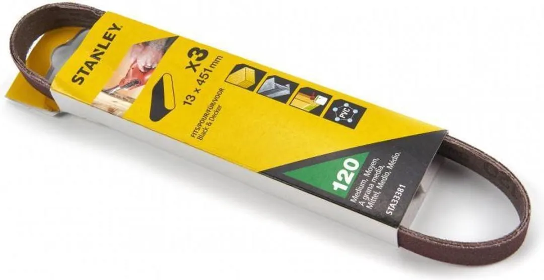 Stanley Schuurbanden Powerfile 120 - 3 Stuks
