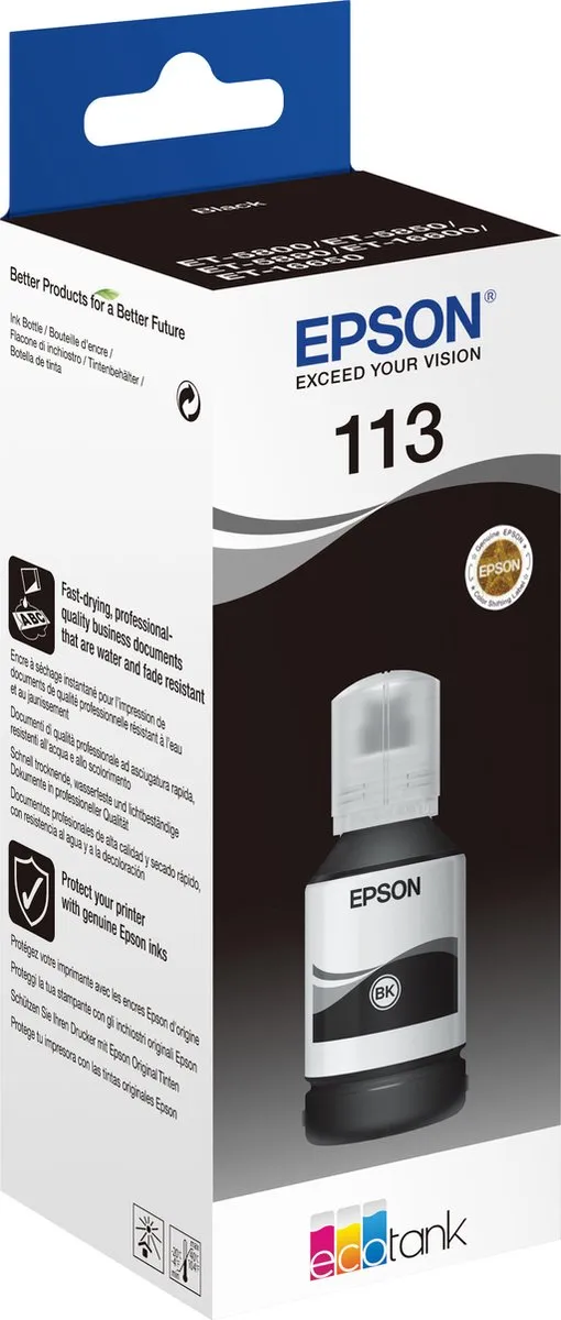 Epson 113 Pigment Zwart C13T06B140 - 140ml