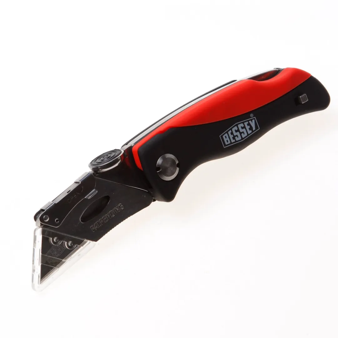 Bessey Knipmes Erdi 160mm - 5 Reservemesjes - Zwart/Rood/Chroom - afbeelding 6 van 6
