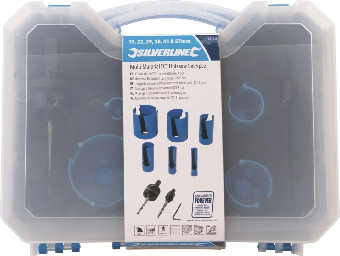 Silverline Multi TCT Gatenzaagset 9-delig Ø19-57mm