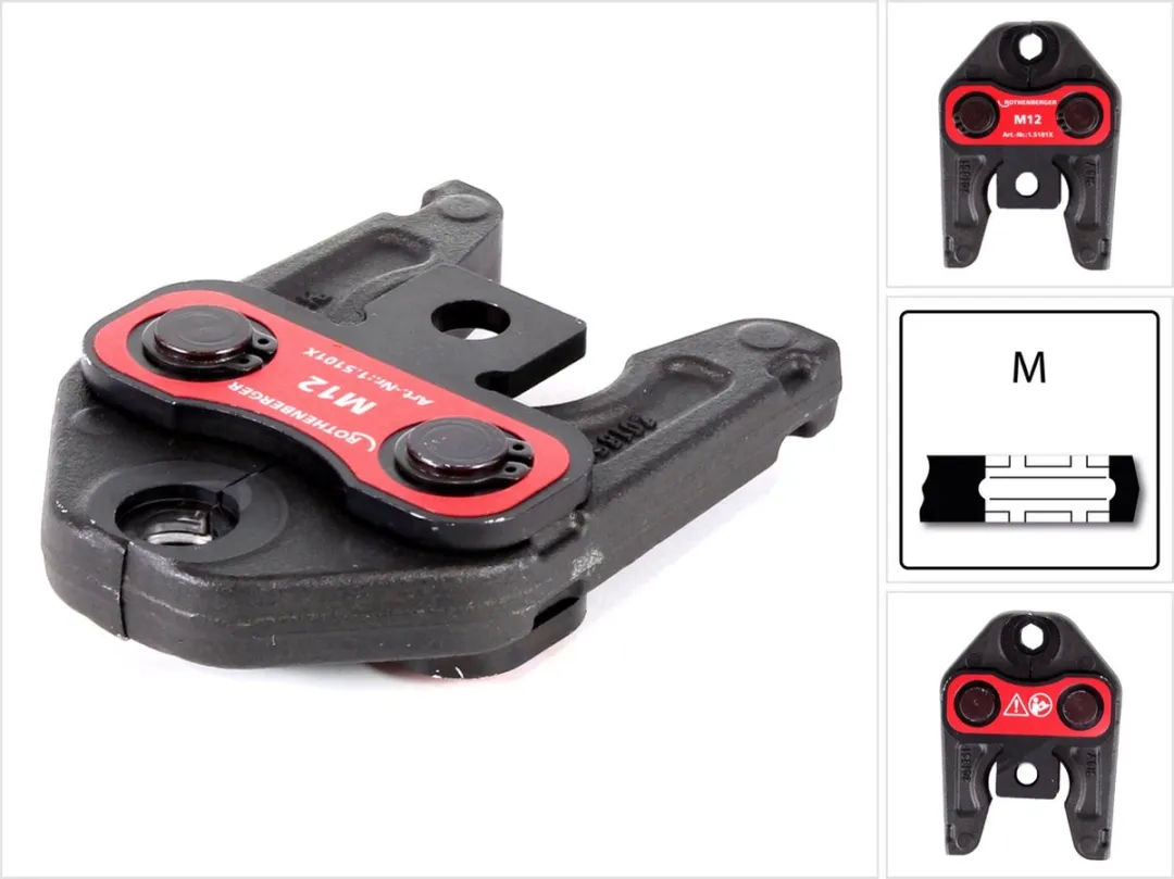Rothenberger Pressbacke M12 015101X - Persbek - Rood/Zwart