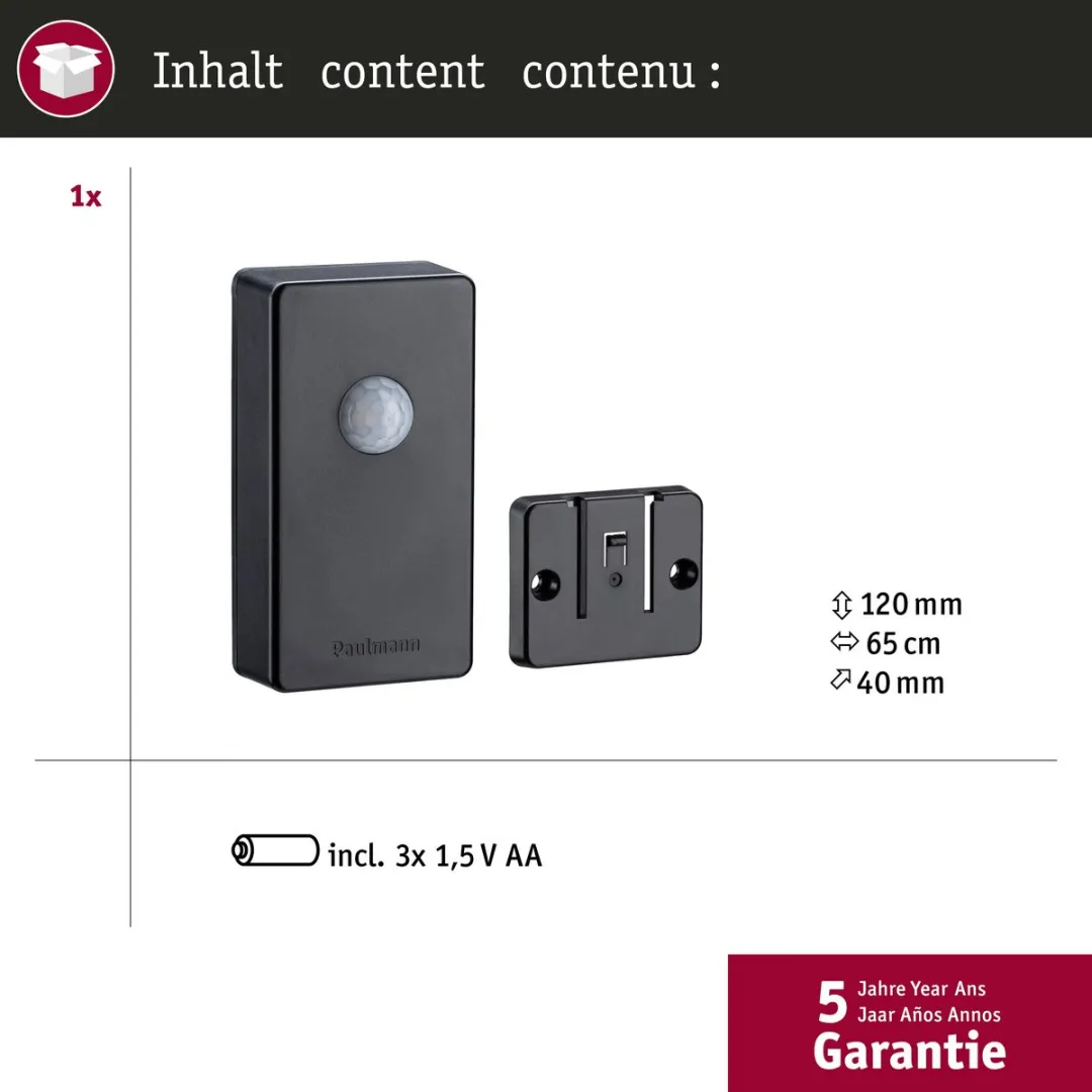 Paulmann Sensor Smart Home Zigbee 3.0 Outdoor IP44 - Zwart