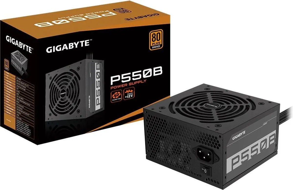 Gigabyte GP-P550B Voeding - 550W - 80 Plus Bronze - Zwart