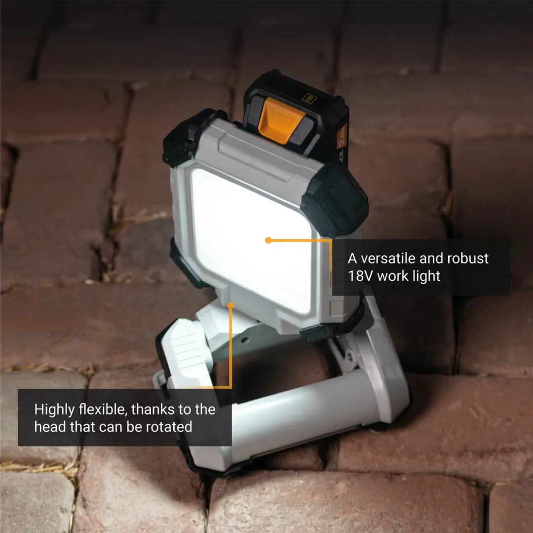 Batavia 7064212 Accu 18V LED Bouwlamp - 1800 Lumen - Grijs