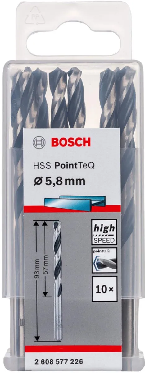 Bosch HSS PointTeQ DIN 338 5.8x57x93mm