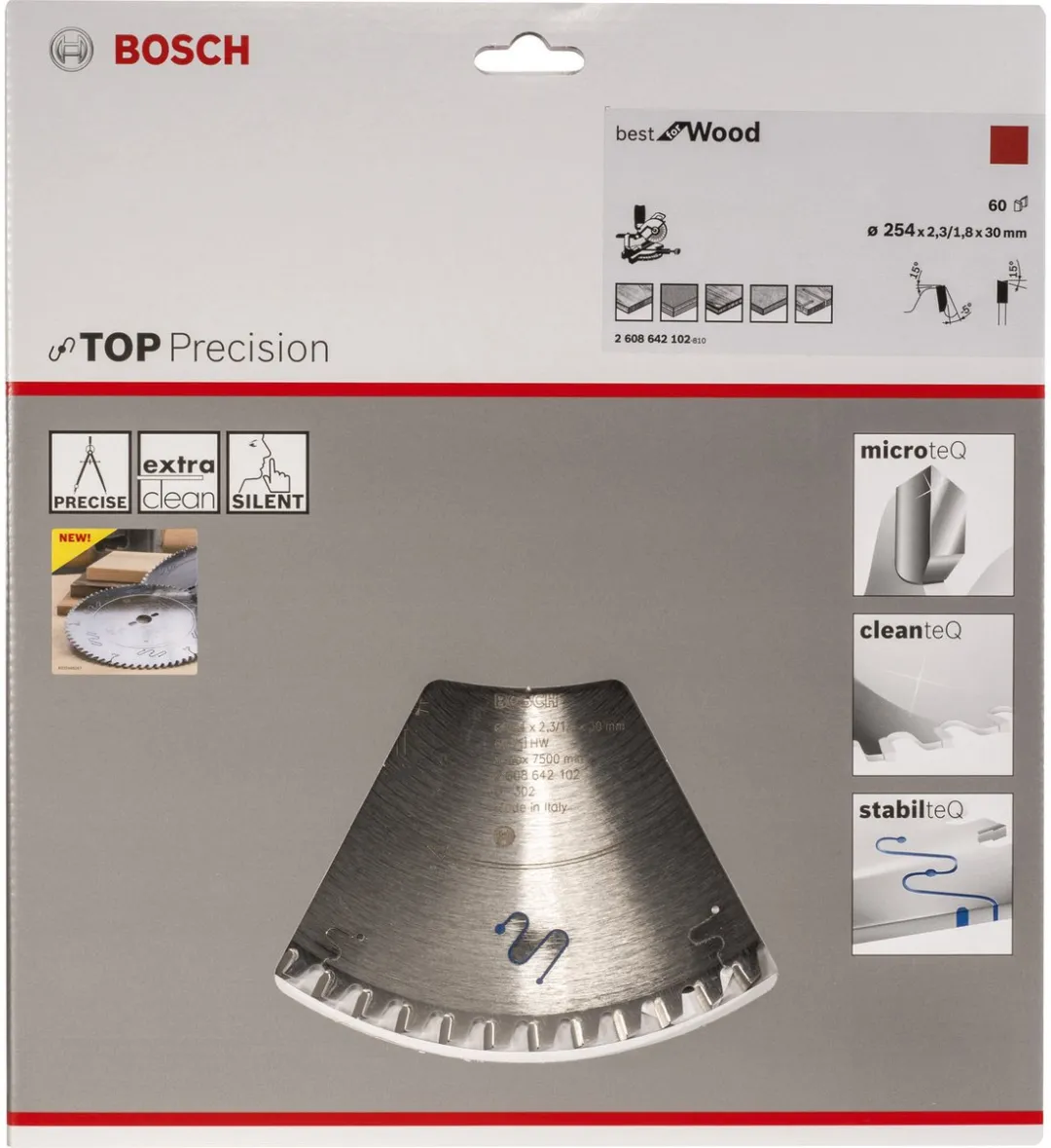 Bosch Professional Top Precision Zaagblad 254mm - 60 Tanden