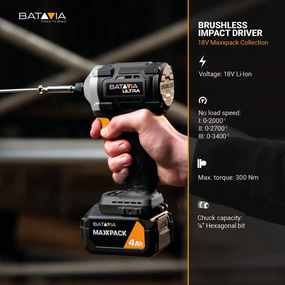 Batavia 7065184 Accu Slagschroevendraaier 300Nm - 2 Snelheden