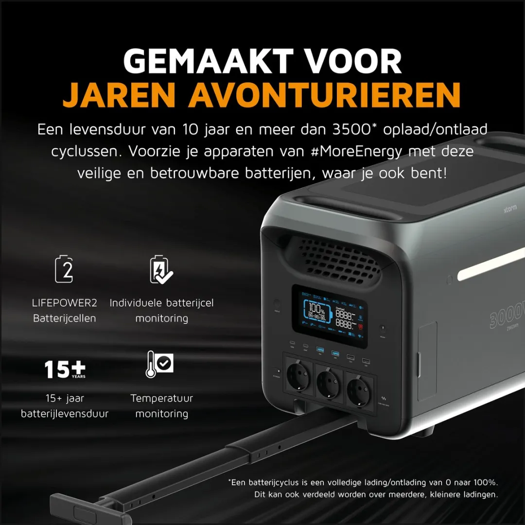 Xtorm Powerstation 3000W 2560Wh - 3x AC/2x USB-C/2x DC5521