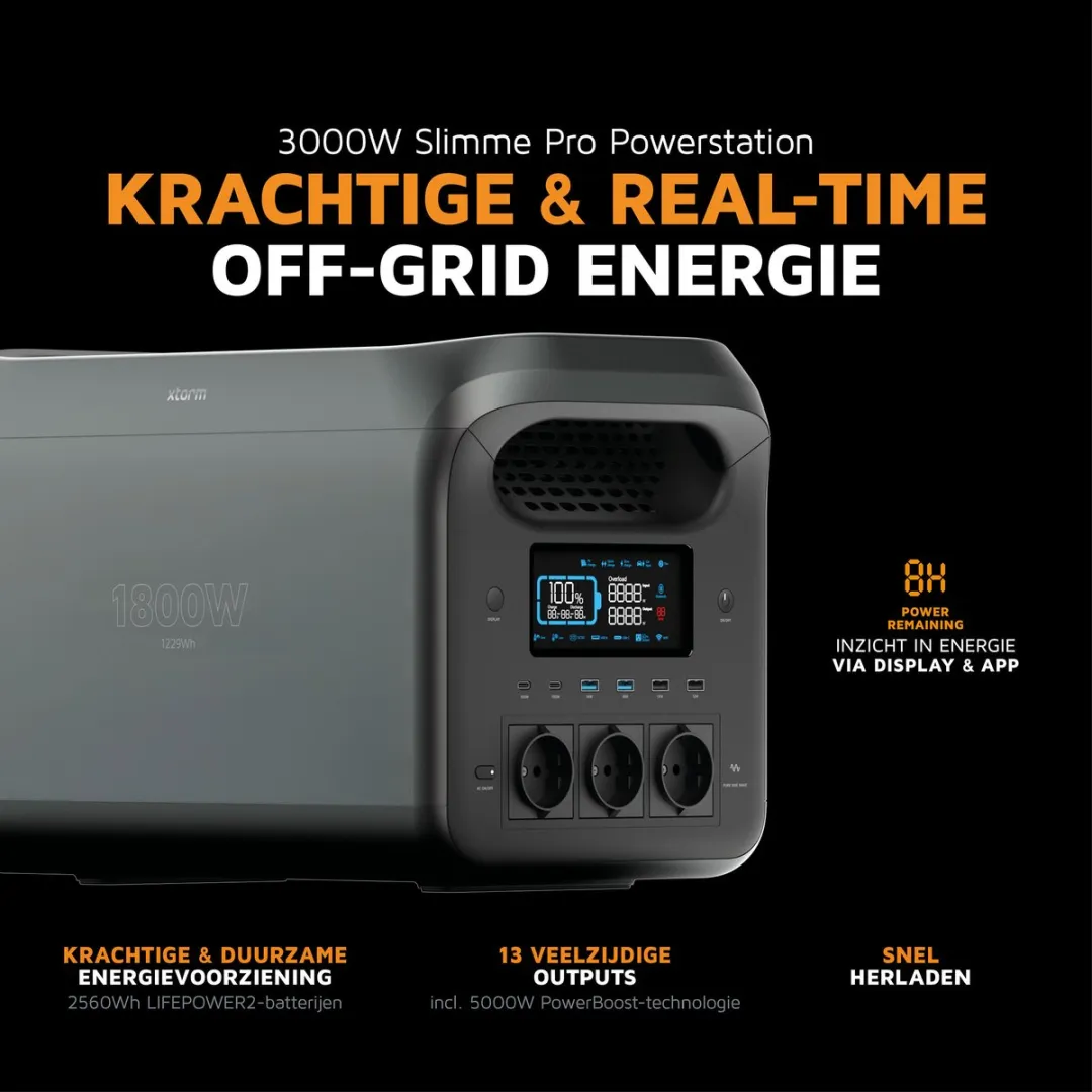 Xtorm Powerstation 3000W 2560Wh - 3x AC/2x USB-C/2x DC5521