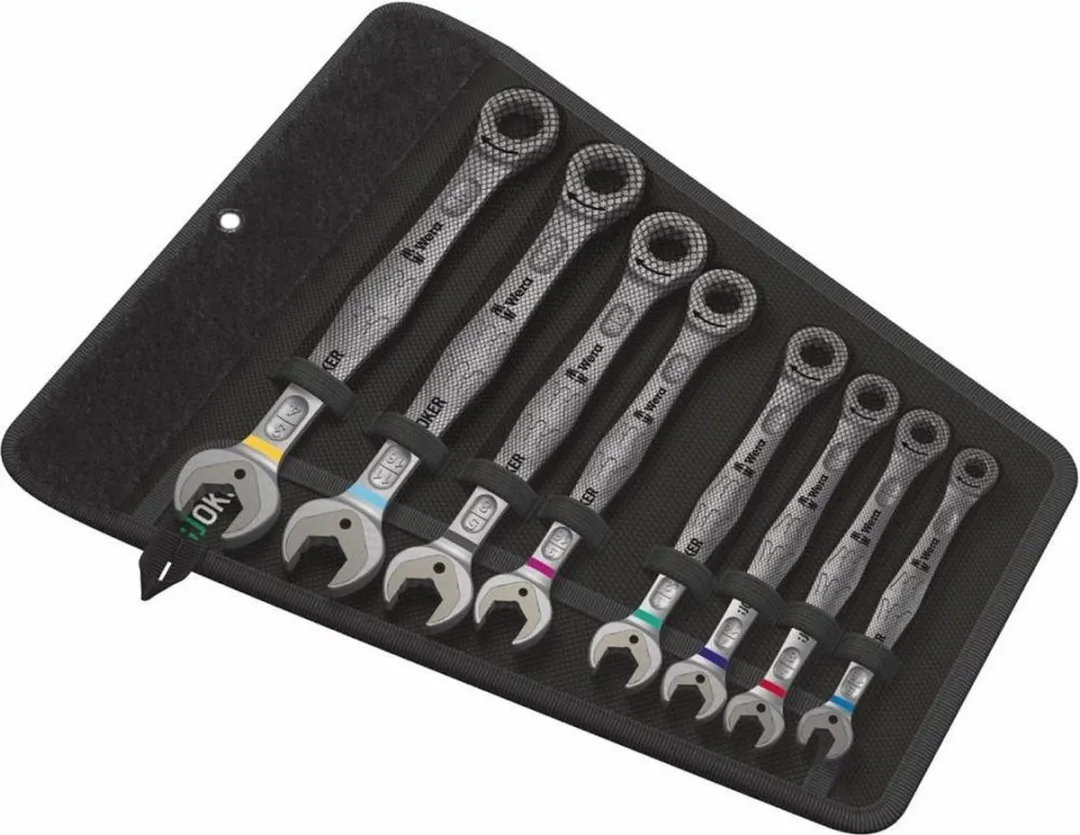 Wera 05020012001 8-delige Steek-/Ringratelsleutelset - 5/16"-3/4"