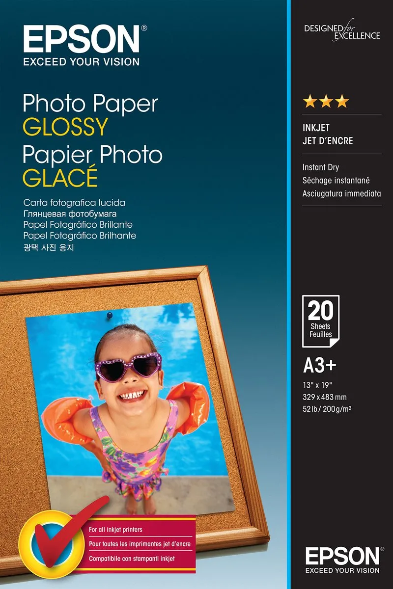 Epson Glanzend Fotopapier A3+