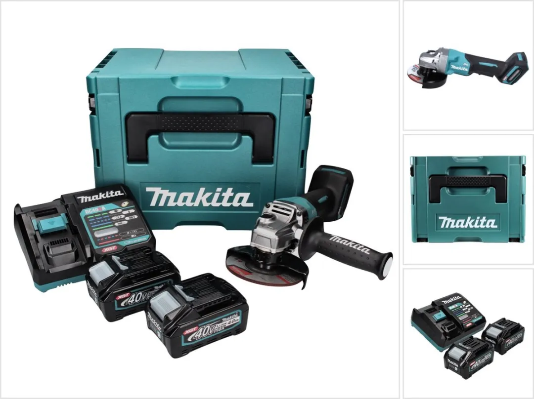 Makita GA016GM201 Accu Haakse Slijper 125mm XGT 40V - 2x 4.0Ah