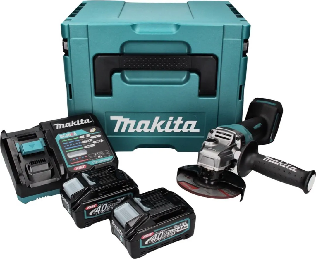 Makita GA016GM201 Accu Haakse Slijper 125mm XGT 40V - 2x 4.0Ah