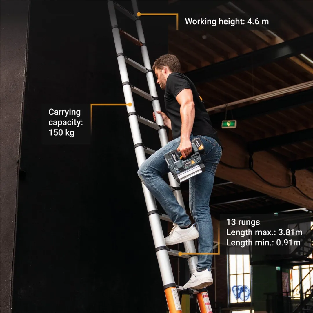Batavia Telescopische Ladder 381cm - SoftClose - Max 150kg