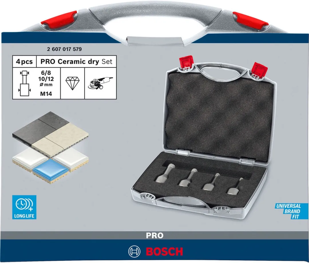 Bosch Professional Diamant Droogboorset 6-12mm - 4 Stuks