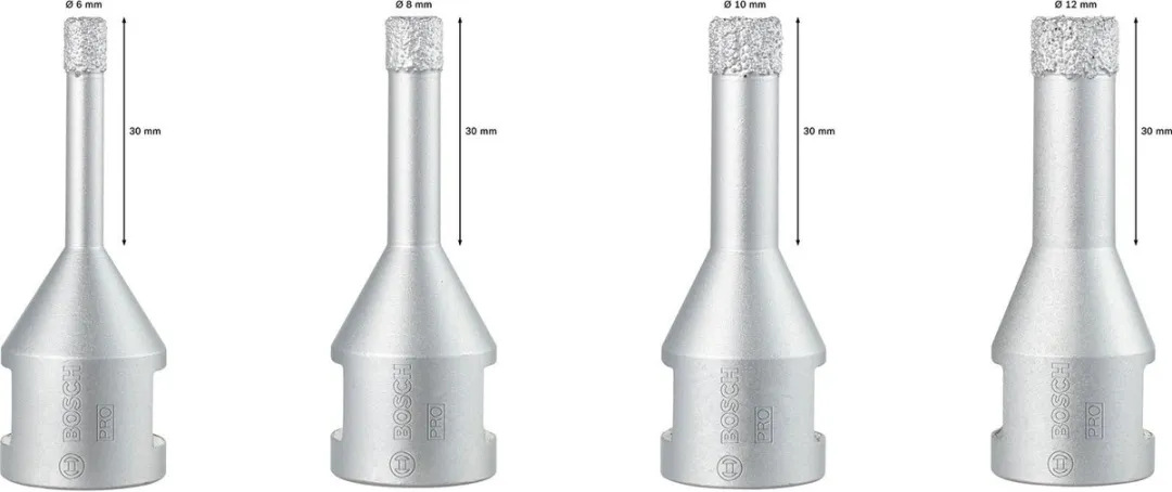 Bosch Professional Diamant Droogboorset 6-12mm - 4 Stuks
