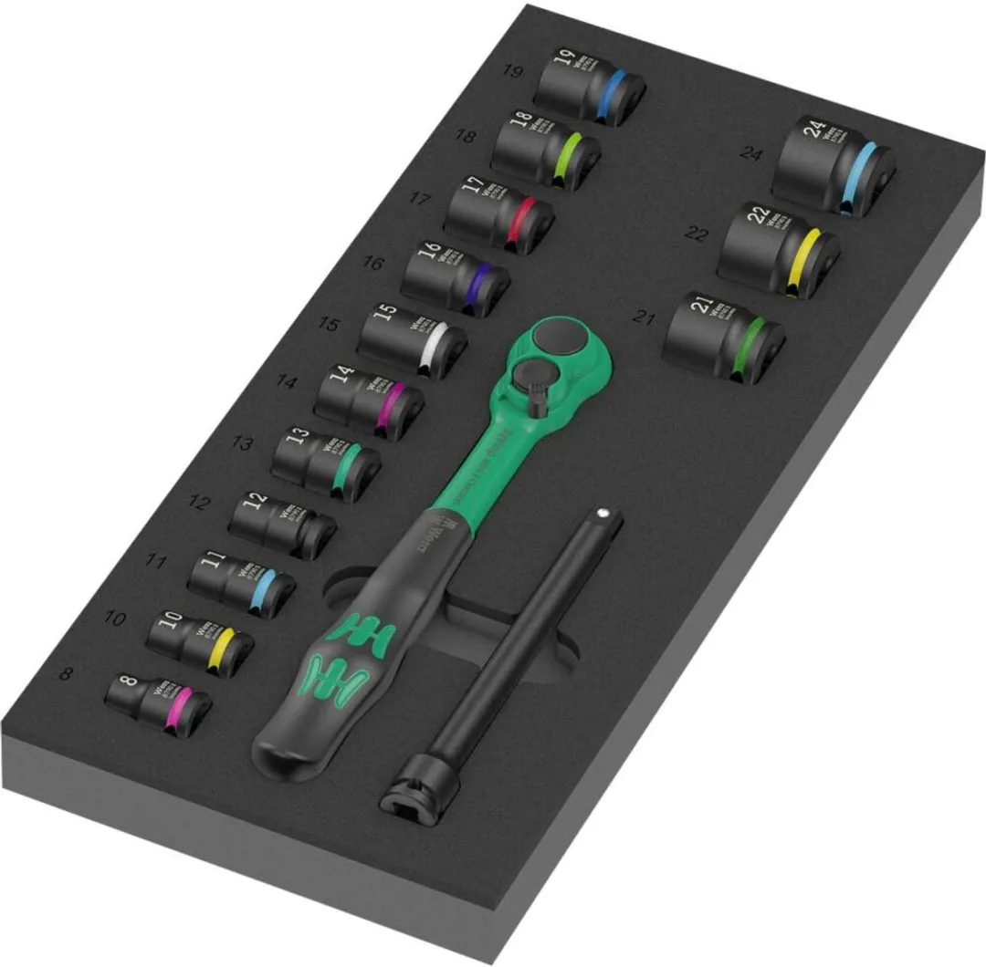 Wera 9724 Dopsleutelinzetset 3/8" 16-delig